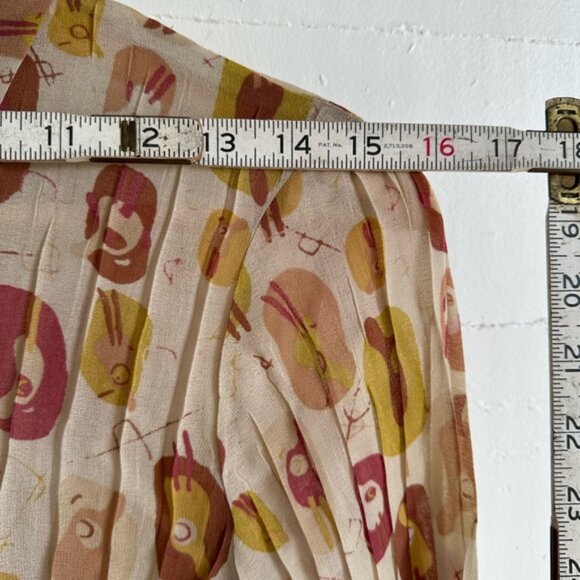 Cotelac Blouse button shirt pleated Small XS - Picture 9 of 12